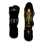 Golden Spiritual Dragonfly Print Muay Thai Shin Guard