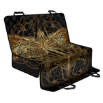 Golden Spiritual Dragonfly Print Pet Car Back Seat Cover