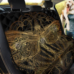 Golden Spiritual Dragonfly Print Pet Car Back Seat Cover