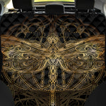 Golden Spiritual Dragonfly Print Pet Car Back Seat Cover