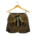 Golden Spiritual Dragonfly Print Women's Shorts