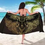 Golden Spiritual Elephant Print Beach Sarong Wrap