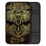 Golden Spiritual Elephant Print Car Center Console Cover