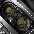 Golden Spiritual Elephant Print Car Coasters