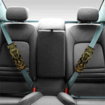 Golden Spiritual Elephant Print Car Seat Belt Covers