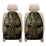 Golden Spiritual Elephant Print Car Seat Organizers
