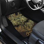 Golden Spiritual Elephant Print Front and Back Car Floor Mats