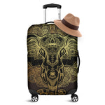 Golden Spiritual Elephant Print Luggage Cover