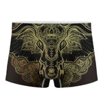 Golden Spiritual Elephant Print Men's Boxer Briefs