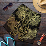 Golden Spiritual Elephant Print Men's Shorts