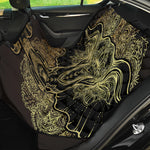 Golden Spiritual Elephant Print Pet Car Back Seat Cover