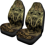 Golden Spiritual Elephant Print Universal Fit Car Seat Covers