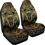 Golden Spiritual Elephant Print Universal Fit Car Seat Covers