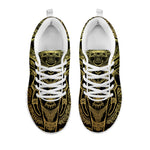 Golden Spiritual Elephant Print White Sneakers