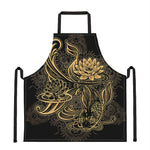 Golden Spiritual Koi Carp Print Apron