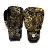 Golden Spiritual Koi Carp Print Boxing Gloves