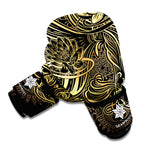 Golden Spiritual Koi Carp Print Boxing Gloves