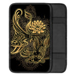 Golden Spiritual Koi Carp Print Car Center Console Cover
