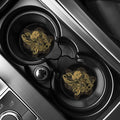 Golden Spiritual Koi Carp Print Car Coasters