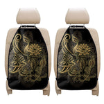 Golden Spiritual Koi Carp Print Car Seat Organizers