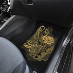 Golden Spiritual Koi Carp Print Front and Back Car Floor Mats