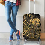 Golden Spiritual Koi Carp Print Luggage Cover
