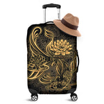 Golden Spiritual Koi Carp Print Luggage Cover