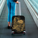 Golden Spiritual Koi Carp Print Luggage Cover