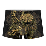 Golden Spiritual Koi Carp Print Men's Boxer Briefs