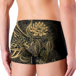 Golden Spiritual Koi Carp Print Men's Boxer Briefs