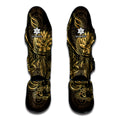 Golden Spiritual Koi Carp Print Muay Thai Shin Guards