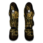 Golden Spiritual Koi Carp Print Muay Thai Shin Guard