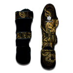 Golden Spiritual Koi Carp Print Muay Thai Shin Guard