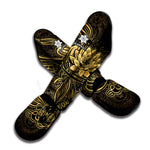 Golden Spiritual Koi Carp Print Muay Thai Shin Guard