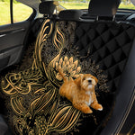 Golden Spiritual Koi Carp Print Pet Car Back Seat Cover