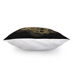 Golden Spiritual Koi Carp Print Pillow Cover