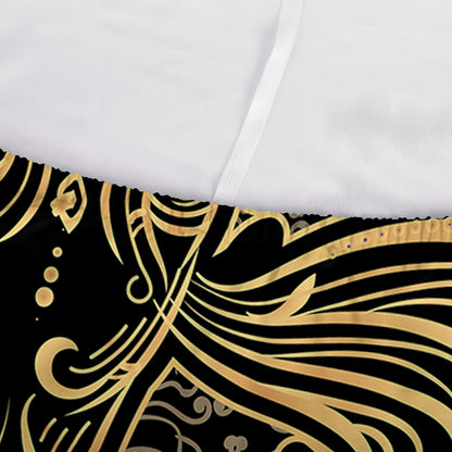 Golden Spiritual Koi Carp Print Sofa Cover