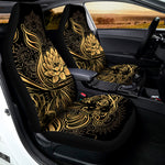 Golden Spiritual Koi Carp Print Universal Fit Car Seat Covers