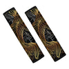 Golden Spiritual Koi Fish Print Car Seat Belt Covers