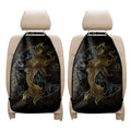 Golden Spiritual Koi Fish Print Car Seat Organizers