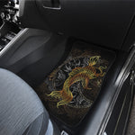 Golden Spiritual Koi Fish Print Front Car Floor Mats