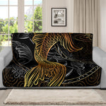 Golden Spiritual Koi Fish Print Futon Protector