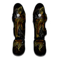 Golden Spiritual Koi Fish Print Muay Thai Shin Guards
