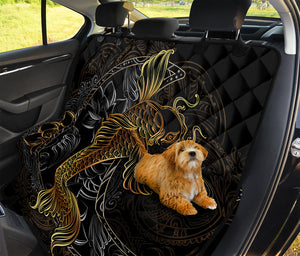 Golden Spiritual Koi Fish Print Pet Car Back Seat Cover