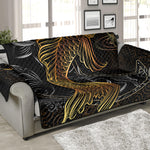 Golden Spiritual Koi Fish Print Sofa Protector