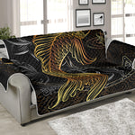 Golden Spiritual Koi Fish Print Sofa Protector