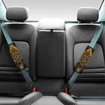 Golden Spiritual Lotus Print Car Seat Belt Covers