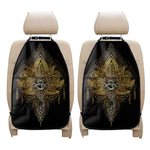 Golden Spiritual Lotus Print Car Seat Organizers