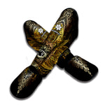 Golden Spiritual Lotus Print Muay Thai Shin Guard