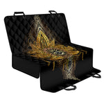 Golden Spiritual Lotus Print Pet Car Back Seat Cover